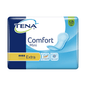 Imaginea arată un pachet de TENA Comfort Mini Extra absorbante pentru incontinență într-un ambalaj albastru cu textul „TENA” și „Comfort Mini”. Se evidențiază nucleul absorbant Dry Fast Core pentru o absorbție îmbunătățită, împreună cu simboluri care indică faptul că este testat dermatologic și dezvoltat pentru un control eficient al mirosurilor. Produsul este de la TENA by Essity Germany GmbH și este livrat într-un pachet de 30 de bucăți.