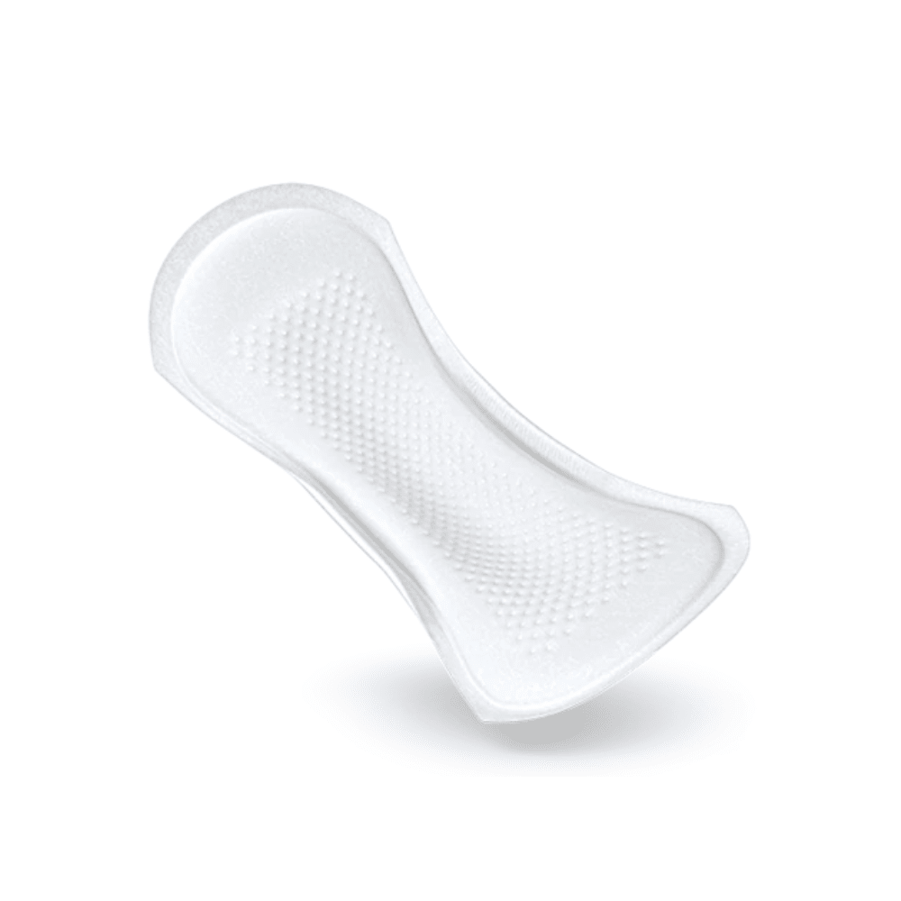 O imagine care arată absorbantele TENA Comfort Mini Extra de la TENA – Essity Germany GmbH și evidențiază suprafața lor conturată și texturată, care este proiectată pentru confort și absorbție excepțională. Acest absorbant oferă protecție de încredere prin tehnologia sa de nucleu absorbant Dry Fast Core pe un fundal alb simplu. Produsul este livrat într-un pachet de 30 de bucăți.