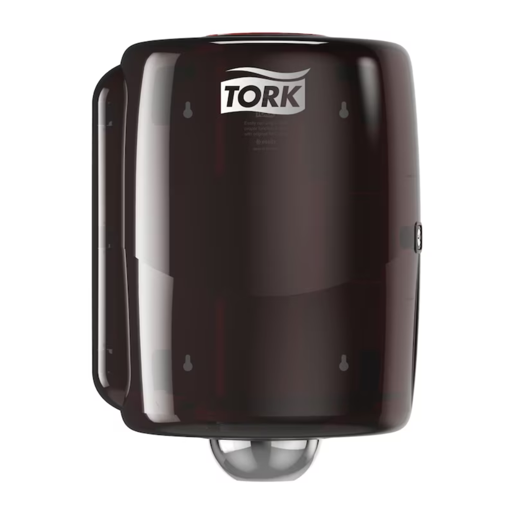 Dispenserul interior Tork 653008 Maxi Performance W2 de la Essity Professional Hygiene Germany GmbH impresionează printr-un design subțire, rotunjit, cu un capac protejat împotriva stropirii. Logo-ul Tork proeminent de pe partea superioară subliniază designul său de performanță.