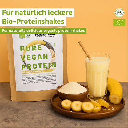 Pudră proteică vegană organică banană fără soia
