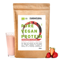 Pudră proteică vegană organică căpșuni fără soia