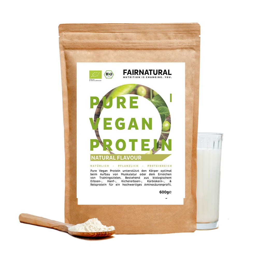 Pudră proteică vegană organică neutră fără soia