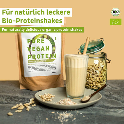 Pudră proteică vegană organică neutră fără soia