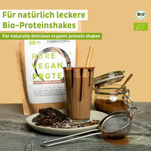 Ciocolată pudră proteică vegană organică fără soia