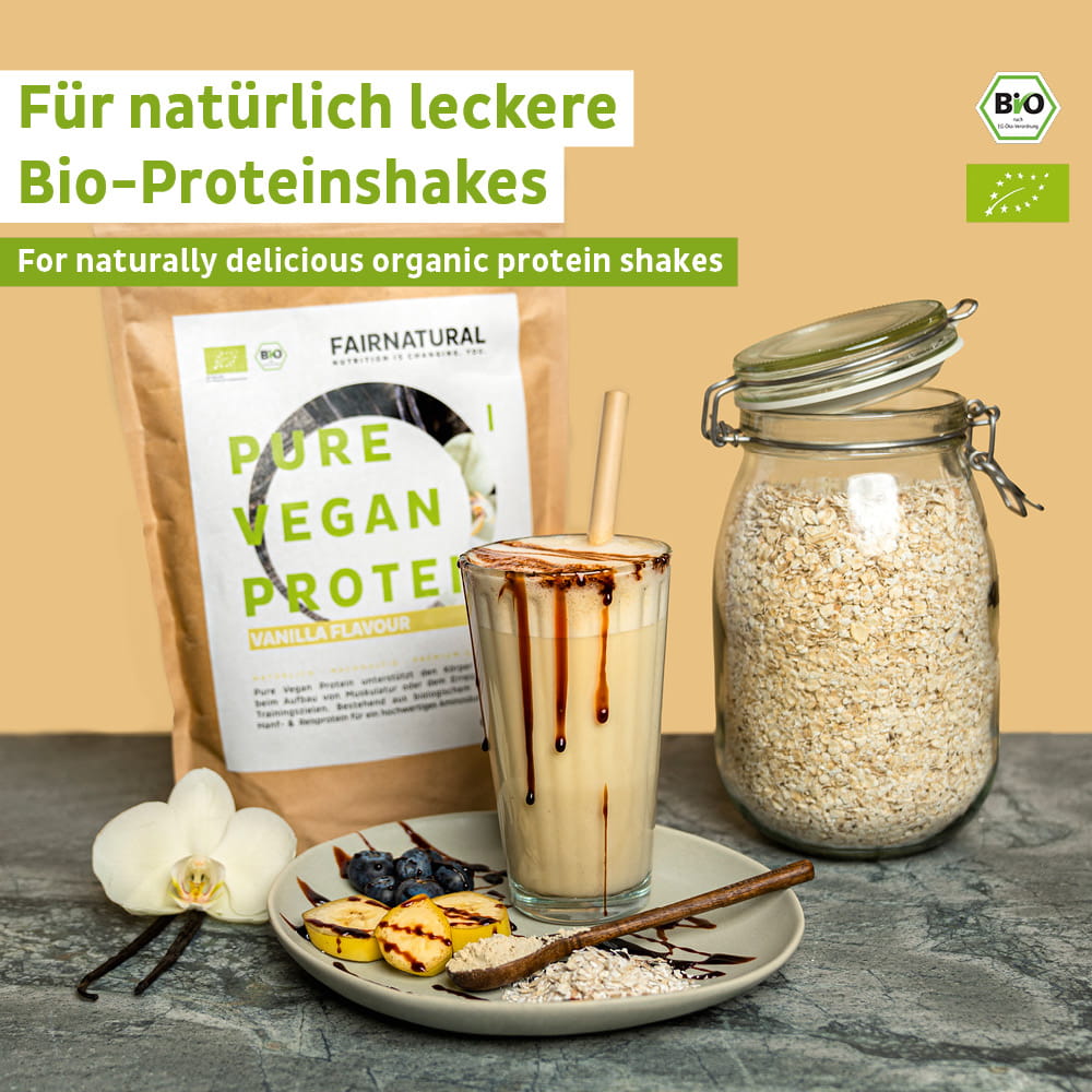 Pudră proteică vegană organică vanilie fără soia