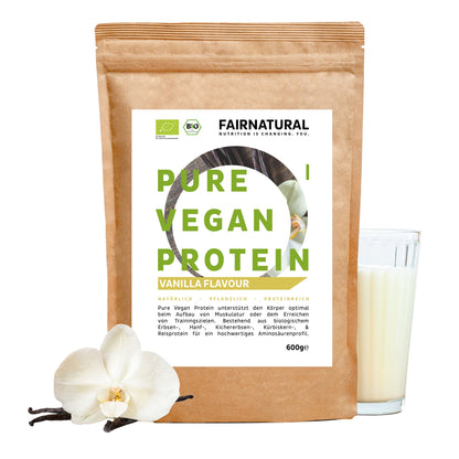 Pudră proteică vegană organică vanilie fără soia