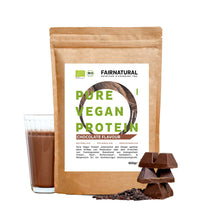 Ciocolată pudră proteică vegană organică fără soia