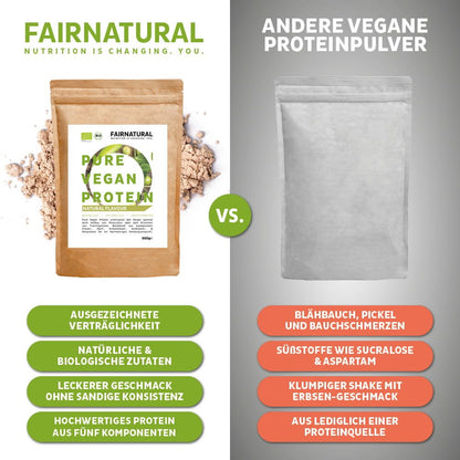 Pudră proteică vegană organică neutră fără soia