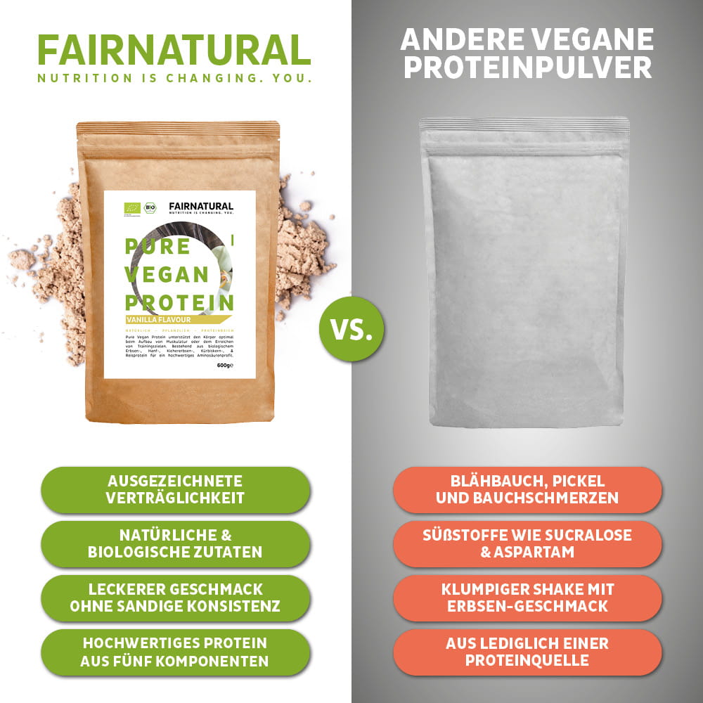 Pudră proteică vegană organică vanilie fără soia