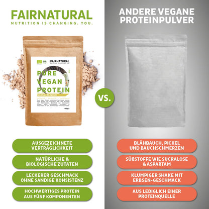 Pudră proteică vegană organică vanilie fără soia
