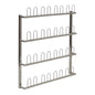 Raftul de perete dreptunghiular Novocal din oțel inoxidabil oferă spațiu pentru 16 perechi de pantofi de operație și este ideal pentru depozitare în instituții medicale. Dimensiuni: vezi ambalajul (1 bucată).