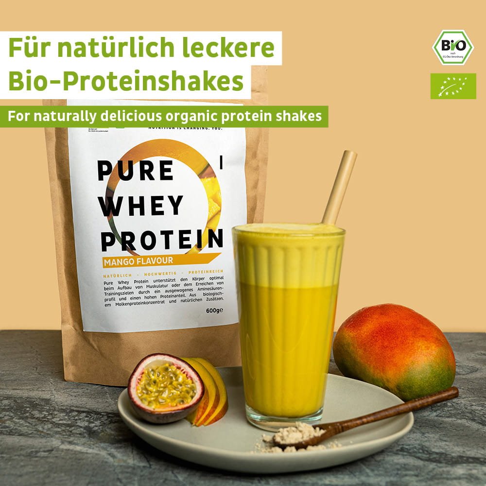 Proteină organică din zer pudră Mango