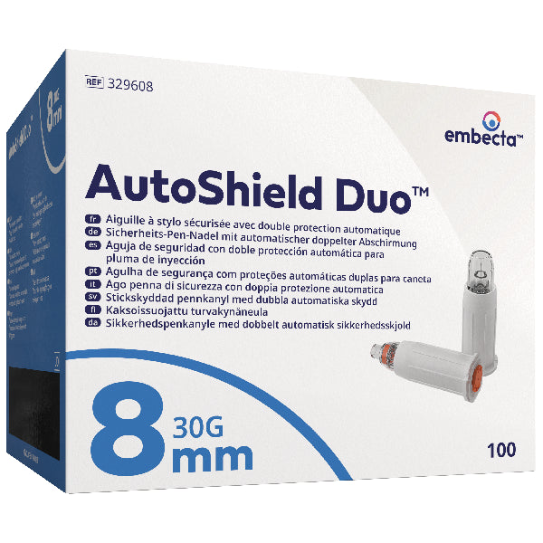 Embecta AutoShield Duo Safety Pen Ace, 100 buc - 30G - 8mm