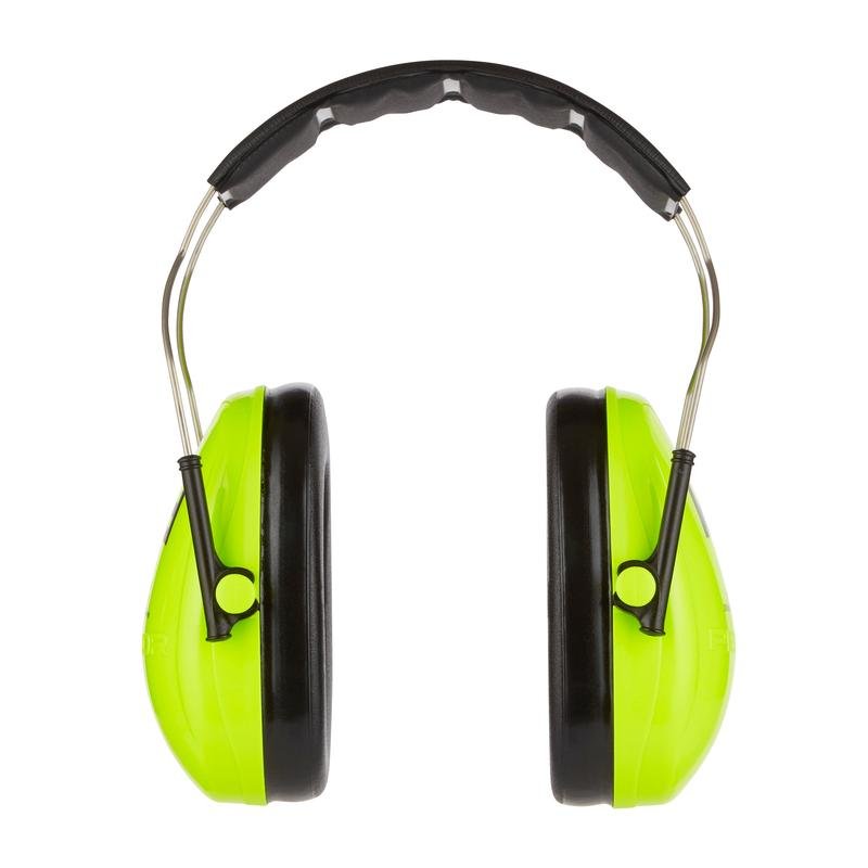 Protecția auditivă 3M™ PELTOR™ pentru copii de la 3M Deutschland GmbH este o protecție auditivă verde deschis și negru cu o bandă de cap din metal și plastic, ilustrată pe un fundal alb.
