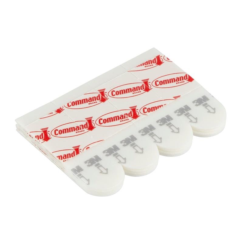 Kleine Command™ Strips S, 17022N von 3M Deutschland GmbH: Runde Klebestreifen für beschädigungsfreies Befestigen an Wänden - ganz ohne Nägel oder Schrauben.