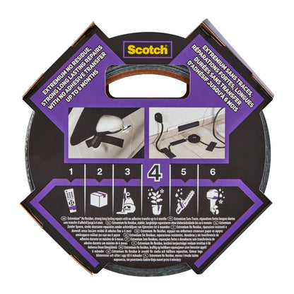 Eine Packung Scotch® Extremium™ No Residue Hochleistungs-Gewebeklebeband (18,2 m x 48 mm) von 3M Deutschland GmbH, das sich durch hohe Festigkeit, Rückstandsfreiheit und lange Haltbarkeit auszeichnet. Enthält 1 Rolle pro Packung.
