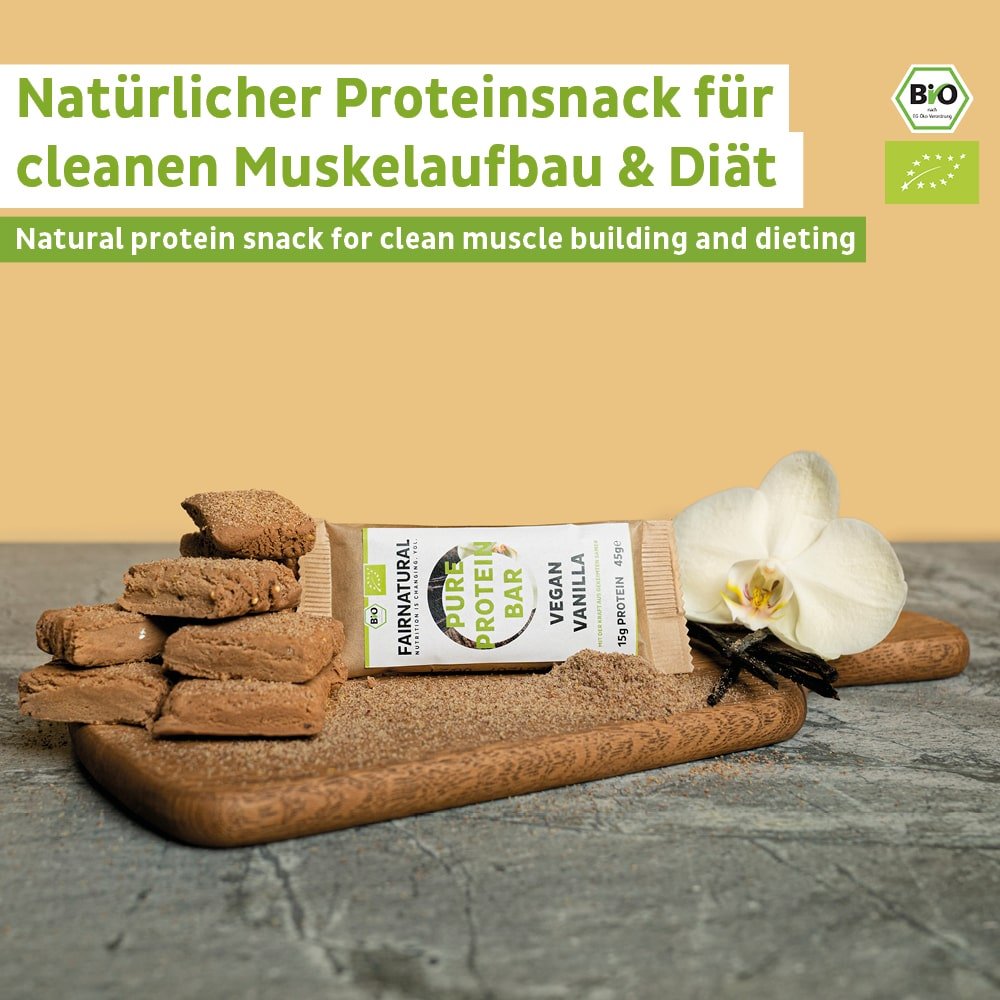 Baton proteic organic de vanilie vegana fara soia