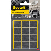 Cele 3M Scotch® Filzpads extrem rezistente SP87A37 (12 bucăți, 24 mm x 22 mm, gri/alb) sunt autoadezive și oferă protecție fiabilă pentru suprafețele mobilierului, precum și protecție eficientă împotriva zgârieturilor pentru podele.