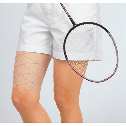Eloflex-Gelenkbinde, Stütz- und Entlastungsbinde, Langzug 180 % Dehnung, 3,5 m gedehnt – im Einsatz