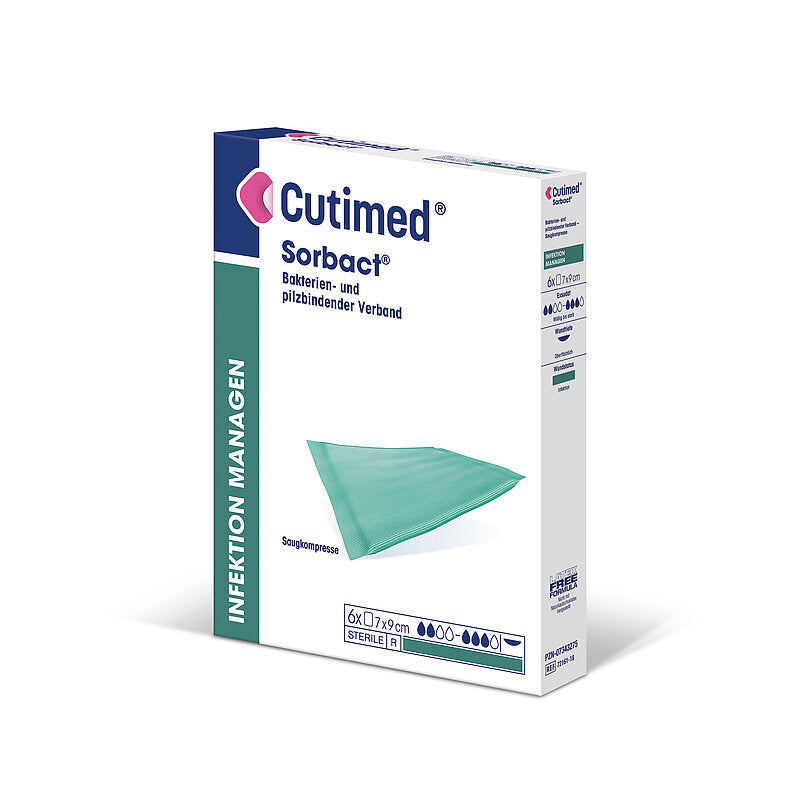 Cutimed Sorbact, Kompresse, antimikrobielle Wundauflage, steril