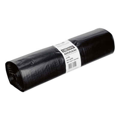 Saci de gunoi Deiss din LDPE reciclat, 240 litri, 1000x1250x0,06 mm, negri | Rula (10 bucăți)