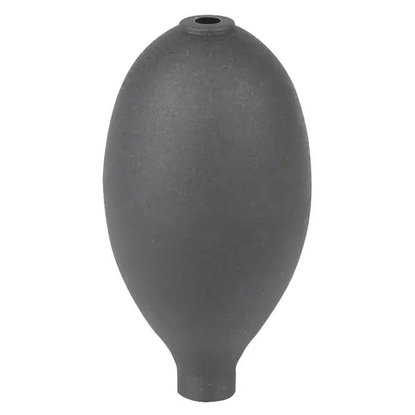 Pressure Man II, bilă de presiune, negru (1 bucată), este un bulb oval de cauciuc negru cu un gât îngust și o mică deschidere superioară, utilizat în mod obișnuit în dispozitive medicale sau de laborator.