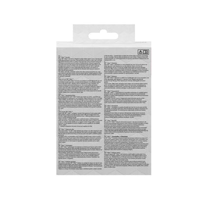 Imaginea arată partea din spate a unui ambalaj de protecție auditivă 3M™ PELTOR™ pentru copii de la 3M Deutschland GmbH cu secțiuni de text tipărite în mai multe limbi cu instrucțiuni, avertismente de siguranță și informații despre produs.