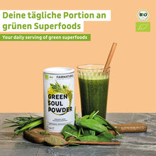 Pudră organică pentru smoothie verde
