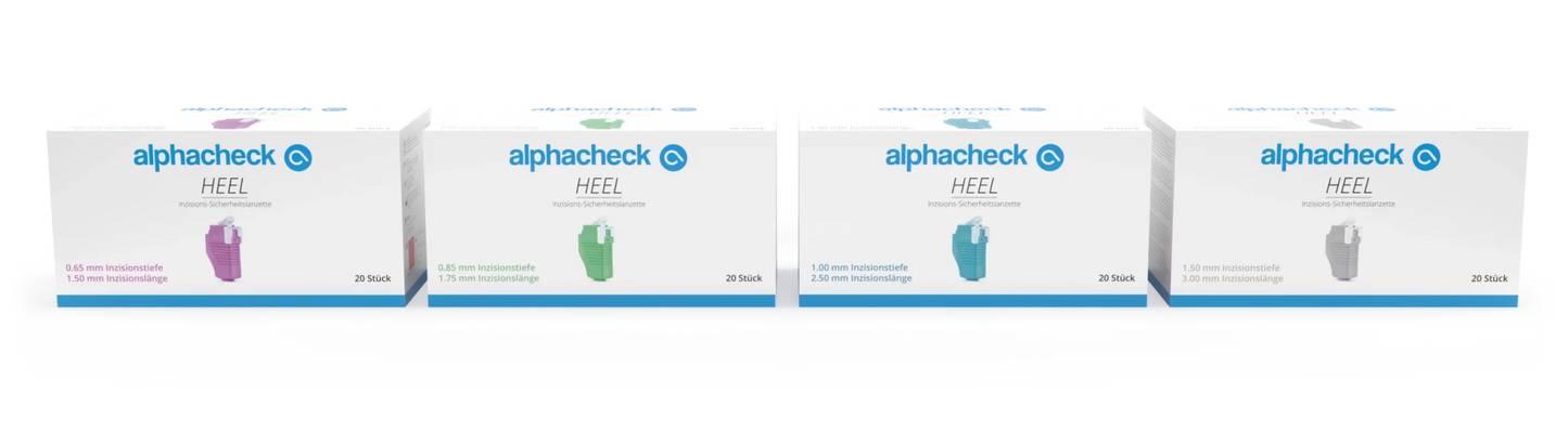 Lancete de siguranță pentru incizie Alphacheck Heel