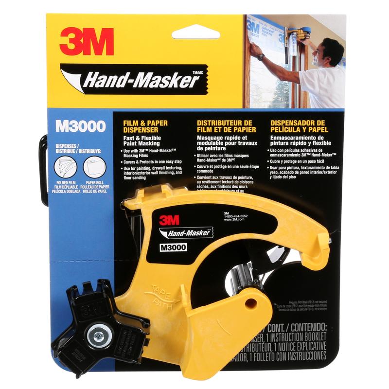3M™ M3000 Hand-Masker™ Distribuitor de film și hârtie, 1 dispozitiv de mascare portabil | Pachet (1 bucata)