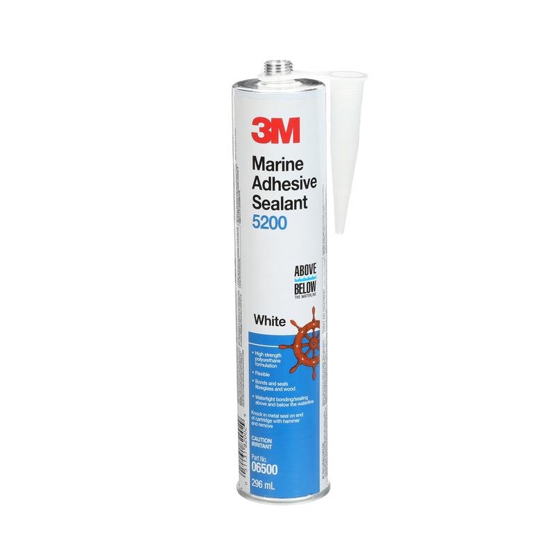 Adeziv și etanșant pe bază de poliuretan marin 3M™ 5200FC, alb, 295 ml, PN06520 | Pachet (1 bucata)