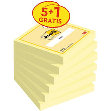 Note Post-it®, galben, 76 mm x 76 mm, promoție, 100 coli/pad, 5 blocuri + 1 gratuit/pachet, 100% PEFC, SGSCH-PEFC-COC-110078 | Pachet (6 bucăți)
