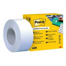 Bandă de mascare și etichetare Post-it® 658R, 25,4 mm x 17,7 m, albă, 1 rolă | Pachet (1 rola)