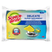 Scotch-Brite® Burete delicat de curățare din fibre naturale, fără zgârieturi, pachet de 10 - Burete foarte absorbant, ideal pentru sarcinile de curățare de zi cu zi | Cutie de carton (1 bucata)