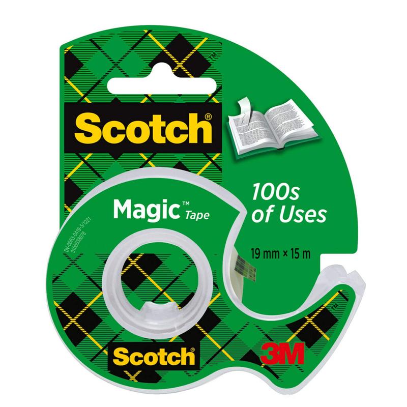 Bandă adezivă Scotch® Magic™ Clipstrip, culori reci, 19 mm x 19 m, 2 x 12 role | Pachet (1 rola)