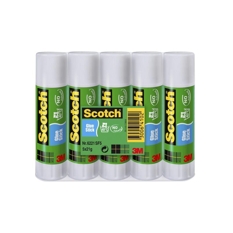 Stick de lipici permanent Scotch® 5 bețișoare 21 g | Pachet (1 set)