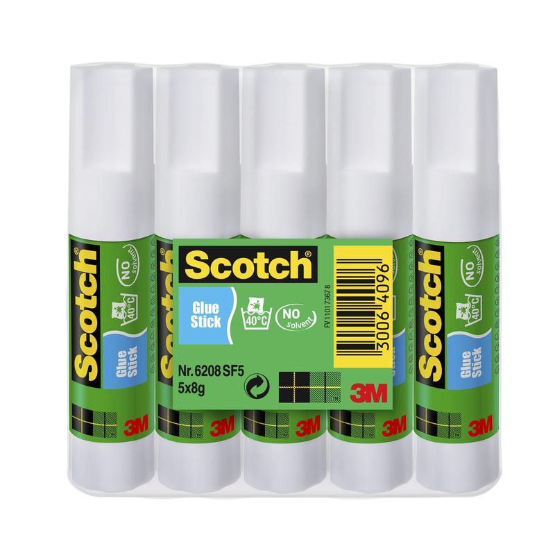 Stick de lipici permanent Scotch® 5 bețișoare 8g | Pachet (1 set)