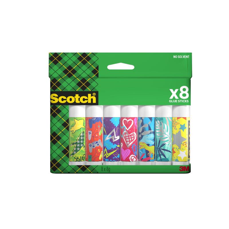 Stick de lipici permanent Scotch®, 8 g, 8 bețe/pachet, 30 pachete/cutie | Pachet (8 bucăți)