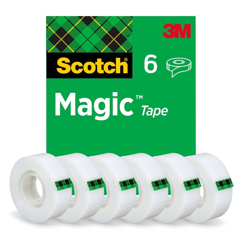 Bandă invizibilă Scotch® Magic™ 8-1933-6/5S, 19 mm x 33 m, 6 role/pachet | Pachet (6 role)
