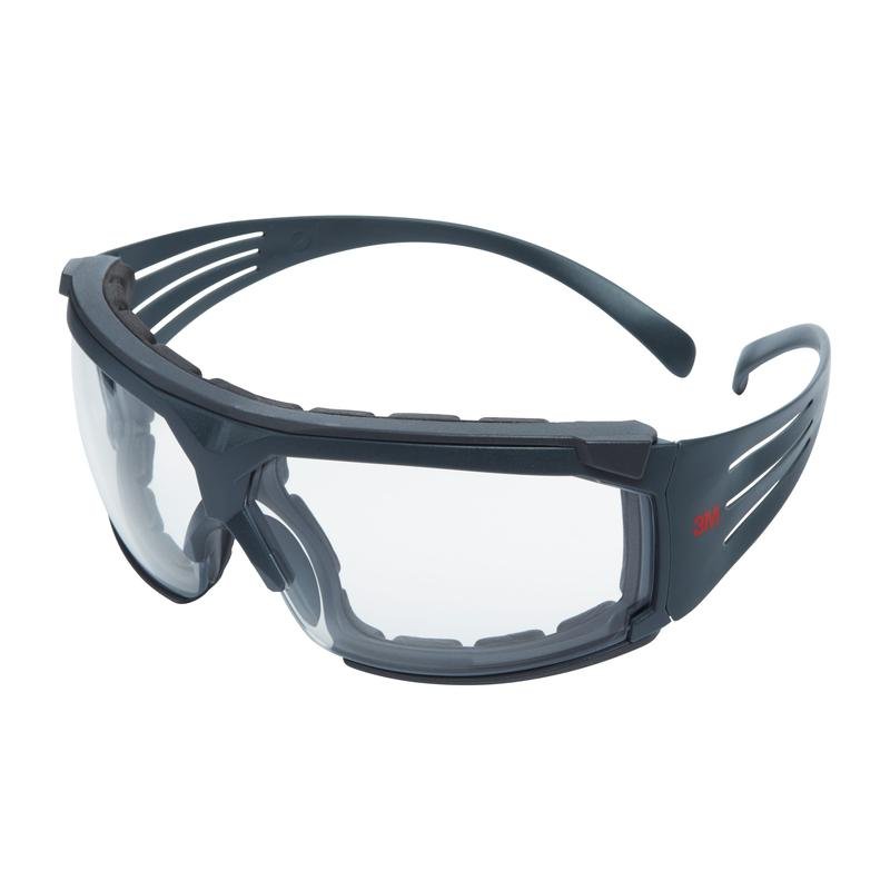 Ochelari de protecție 3M™ SecureFit™ 600, temple gri, cadru din spumă, acoperire anti-aburire/anti-zgârieturi Scotchgard™ (K&N), lentilă transparentă, SF601SGAF/FI-EU | Pachet (1 bucata)