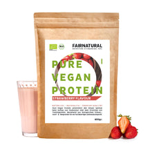 Pudră proteică vegană organică căpșuni fără soia