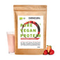 Pudră proteică vegană organică căpșuni fără soia