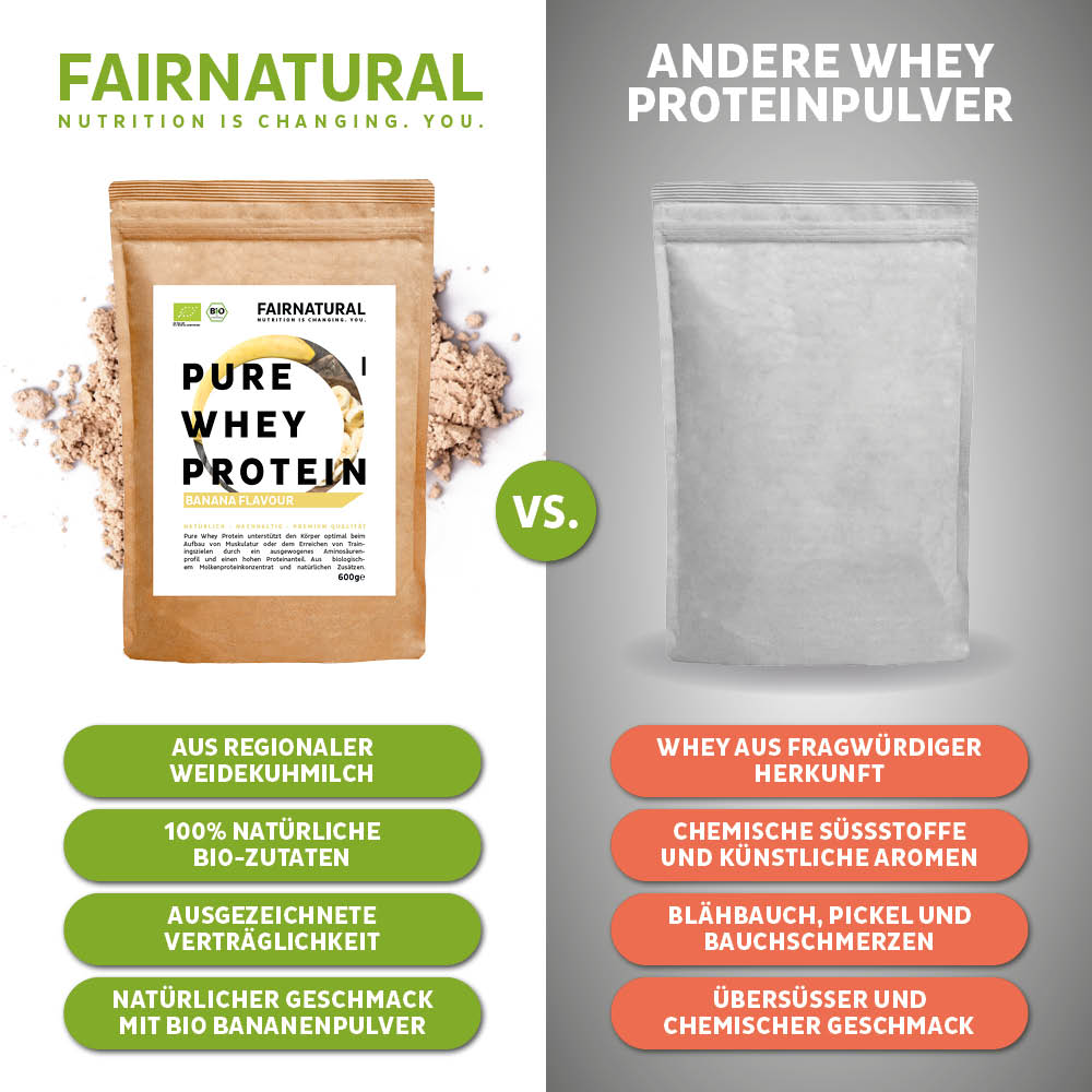 Proteine organice din zer pudră banană