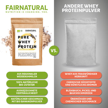 Proteine organice din zer pudră banană