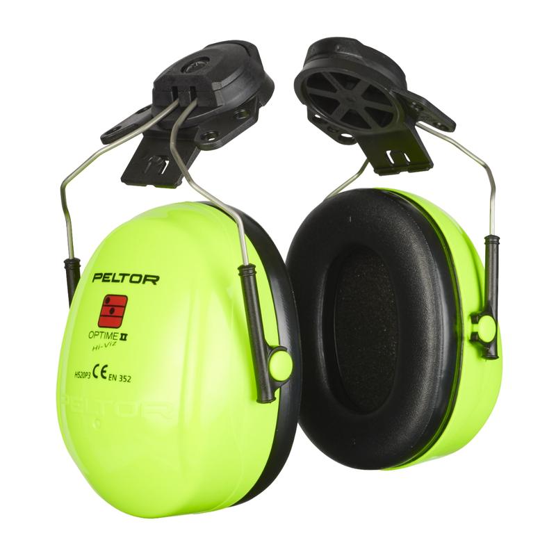 Căști pentru urechi 3M™ PELTOR™ Optime™ II, culoare de înaltă vizibilitate, suport pentru cască, H520P3E-467-GB | Pachet (1 bucata)