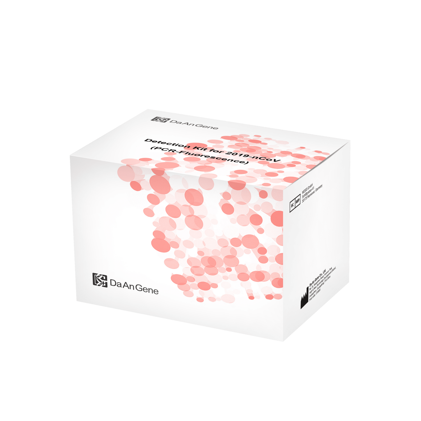 Un ambalaj alb de produs Altruan cu inscripția „PCR Pure Kit - Dispozitiv complet echipat | Pachet (100 bucăți)”, prezentat pe un fundal verde simplu.